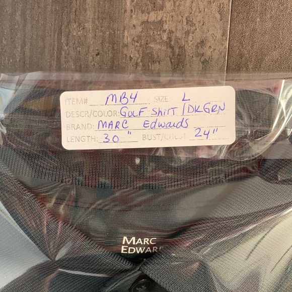 3/$10 🔆 Marc Edwards Blue/Green Golf Shirt - Picture 5 of 5